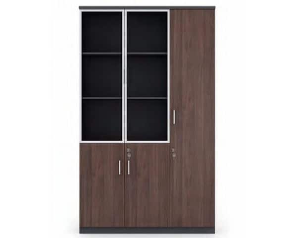 MEUBLE DE RANGEMENT HAUT OZ 3420 1200*400*2000 EBONY + IRON GRAY