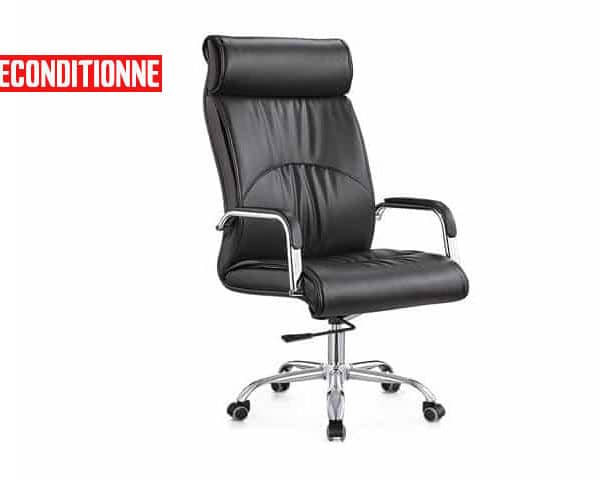 FAUTEUIL DOSSIER HAUT PU 805A NOIR RECOND