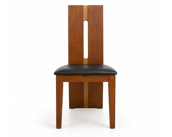 CHAISE TABLE A MANGER PVC G18-4064DC MARRON/NOIR
