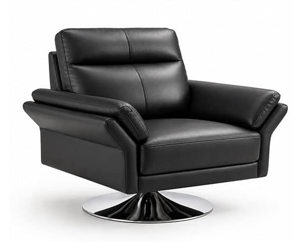 CHAUFFEUSE EN CUIR SX-1116 COULEUR #611 NOIRE