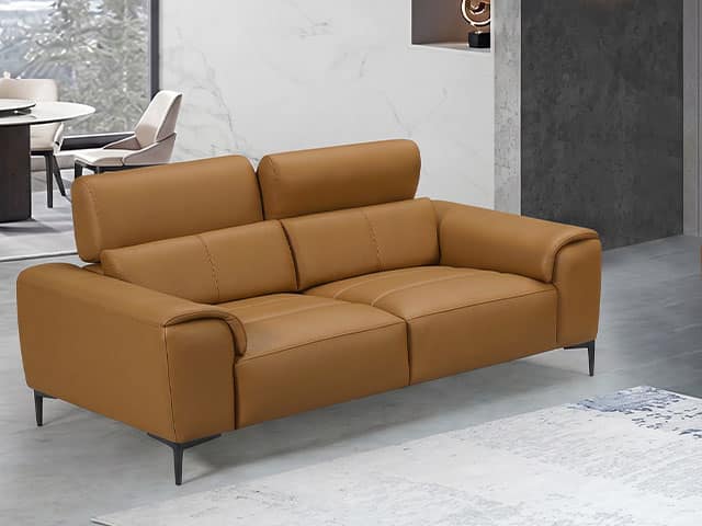SALON CUIR 6 PLACES SX-9053 COULEUR DIEZ 538 MARRON