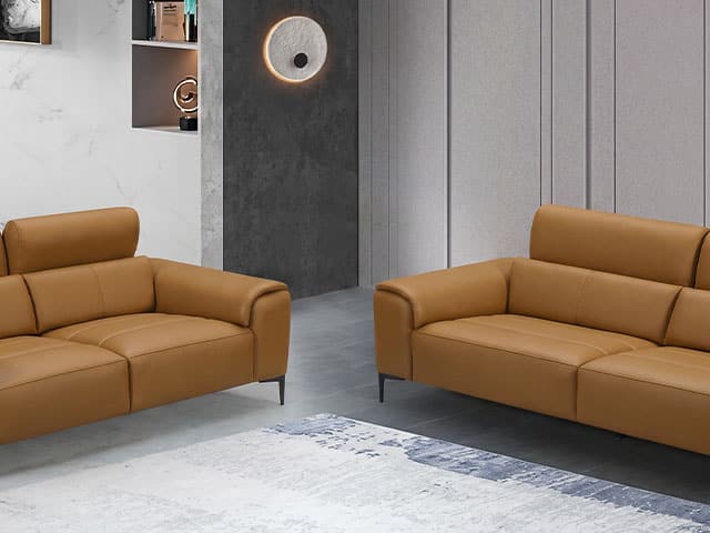 SALON CUIR 6 PLACES SX-9053 COULEUR DIEZ 538 MARRON
