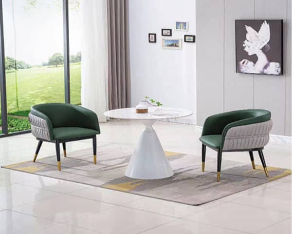 TABLE TETE A TETE EN MARBRE REF 03# COULEUR BLANC