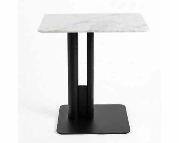 TABLE DE COIN EN MARBRE REF 064 COULEUR NOIR/BLANC 53X43X3