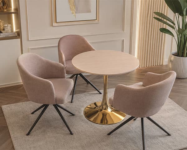 TABLE A MANGER 3 PLACES EN MARBRE REF 6043# COULEUR GRIS