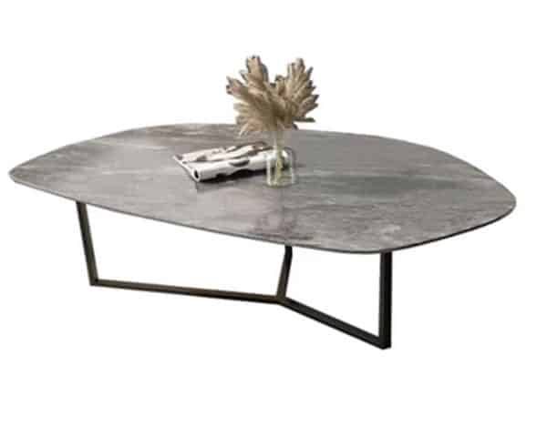 TABLE BASSE EN MARBRE REF A01 COULEUR NOIR/BLANC 1300X700X450