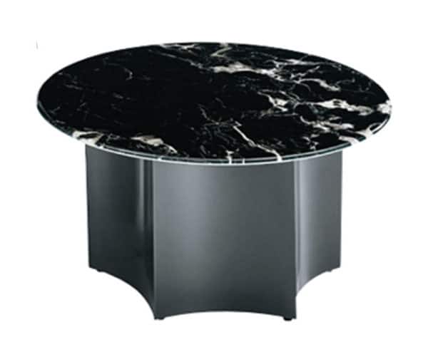 TABLE BASSE EN MARBRE A-801 COULEUR NOIR/BLEU/BLANC 83X83X3,5