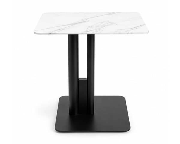 MASTEROFFICE 17 TABLE DE COIN EN MARBRE REF 064 COULEUR NOIR/BLANC 53X43X3