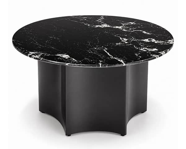 TABLE BASSE EN MARBRE A-801 COULEUR NOIR/BLEU/BLANC 83X83X3,5