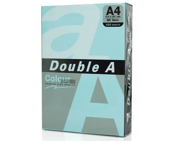 PAPIER A4 DOUBLE A COULEUR BLEUE RAM DE 500 FEUILLES
