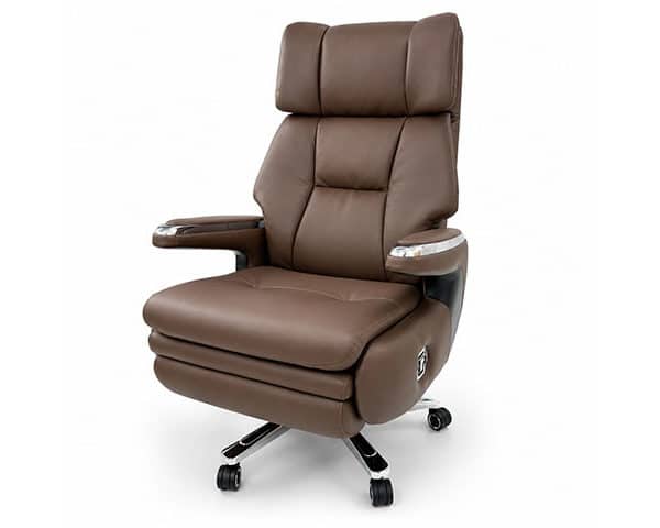 FAUTEUIL PRESIDENT MANUEL MASSAGE CUIR A026 MARRON FONCE-2523
