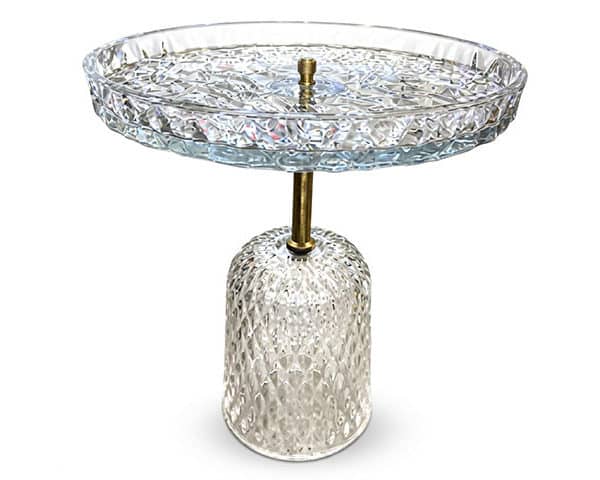 TABLE DE COIN REF JL016 COULEUR ARGENTE/DORE 40X40