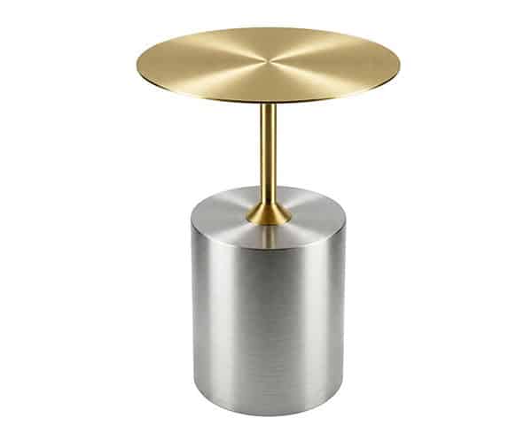 TABLE DE COIN REF JL017 COULEUR ARGENTE/DORE 40X40