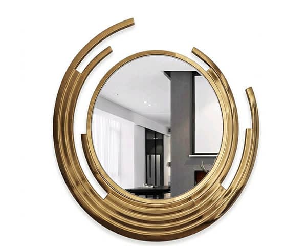 MIROIR DE DECORATION REF JZ006 COULEUR DORE/ARGENTE 90X90