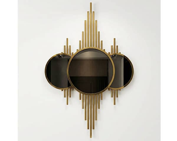 MIROIR DE DECORATION REF JZ007 COULEUR DORE/ARGENTE 120X80