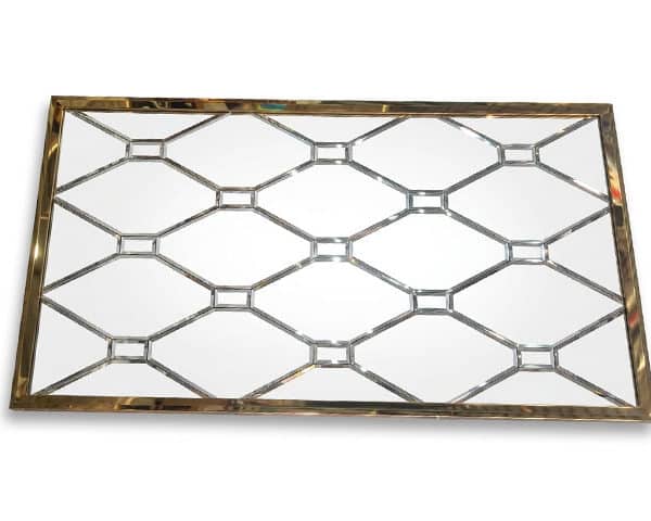 MIROIR DE DECORATION REF JZ016 COULEUR DORE/ARGENTE 140X80