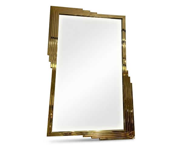 MIROIR DE DECORATION REF JZ021 COULEUR DORE/ARGENTE 140X80