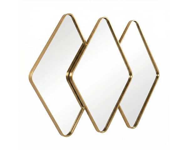 MIROIR DE DECORATION REF JZ024 COULEUR DORE/ARGENTE 120X80