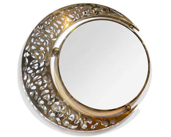 MIROIR DE DECORATION REF JZ034 COULEUR DORE/ARGENTE 90X90