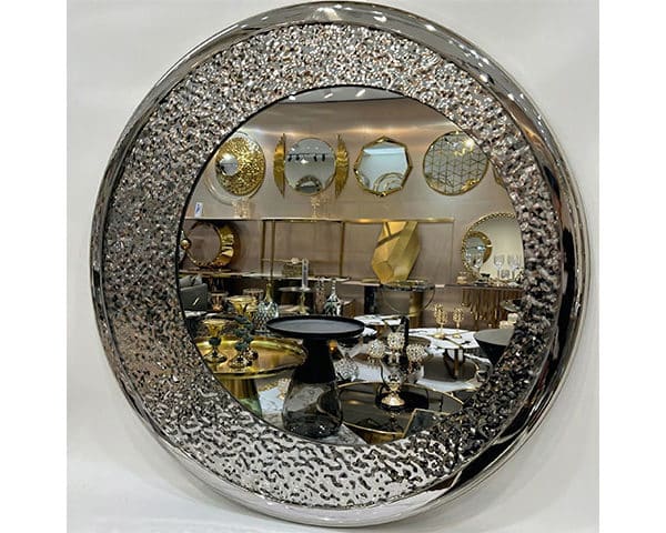 MIROIR DE DECORATION REF JZ035 COULEUR DORE/ARGENTE 90X90