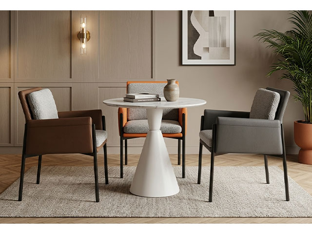 TABLE A MANGER 3 PLACES REF 1073# COULEUR GRIS/NOIR