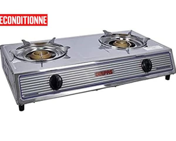 PLAQUE CUISSON 2 FEUX A GAZ GEEPAS GGC31033 CLR INOX 71*33*11 RECOND
