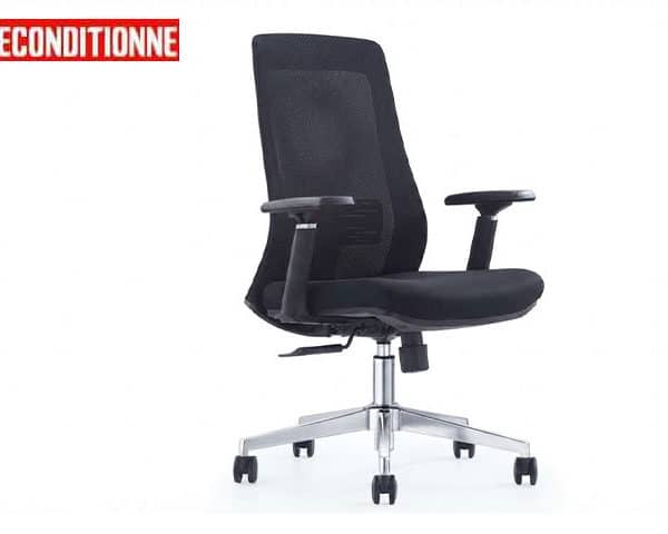 FAUTEUIL SECRETAIRE A MAILLE 671BB NOIR 65*63*108-118 RECOND