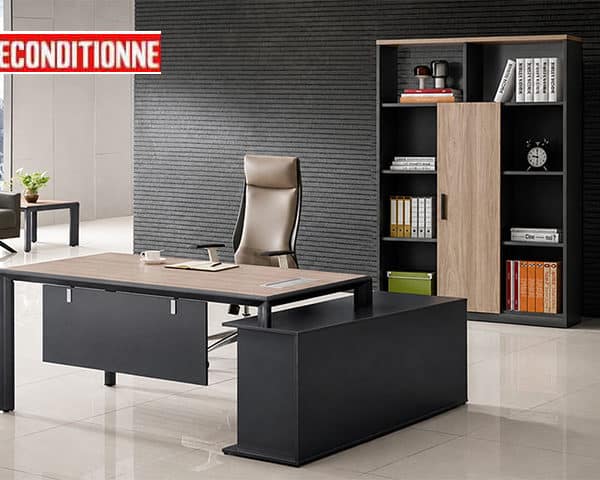 BUREAU DIRECTION MJA03-1816 L 1800*1600*750 MJ BIRCH+LIGHT GREY RECON