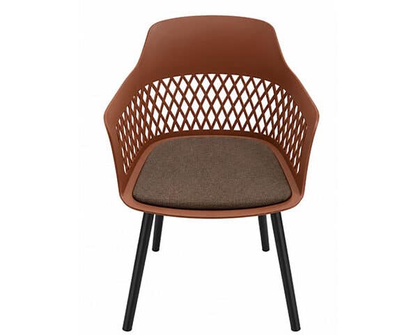 CHAISE TABLE TETE A TETE EN PLASTIQUE REF 7049 COULEUR MARRON/NOIR