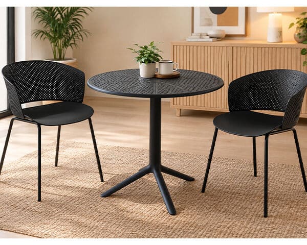 MASTEROFFICE 19 TABLE DE TETE A TETE REF 809 COULEUR NOIR