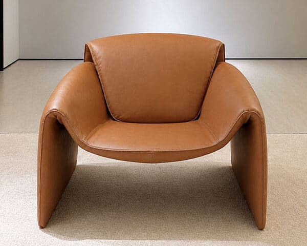 CHAUFFEUSE EN CUIR FY603 COULEUR MARRON CARAMEL 2031